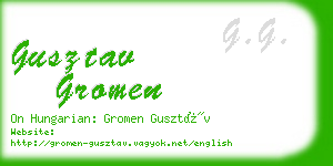 gusztav gromen business card